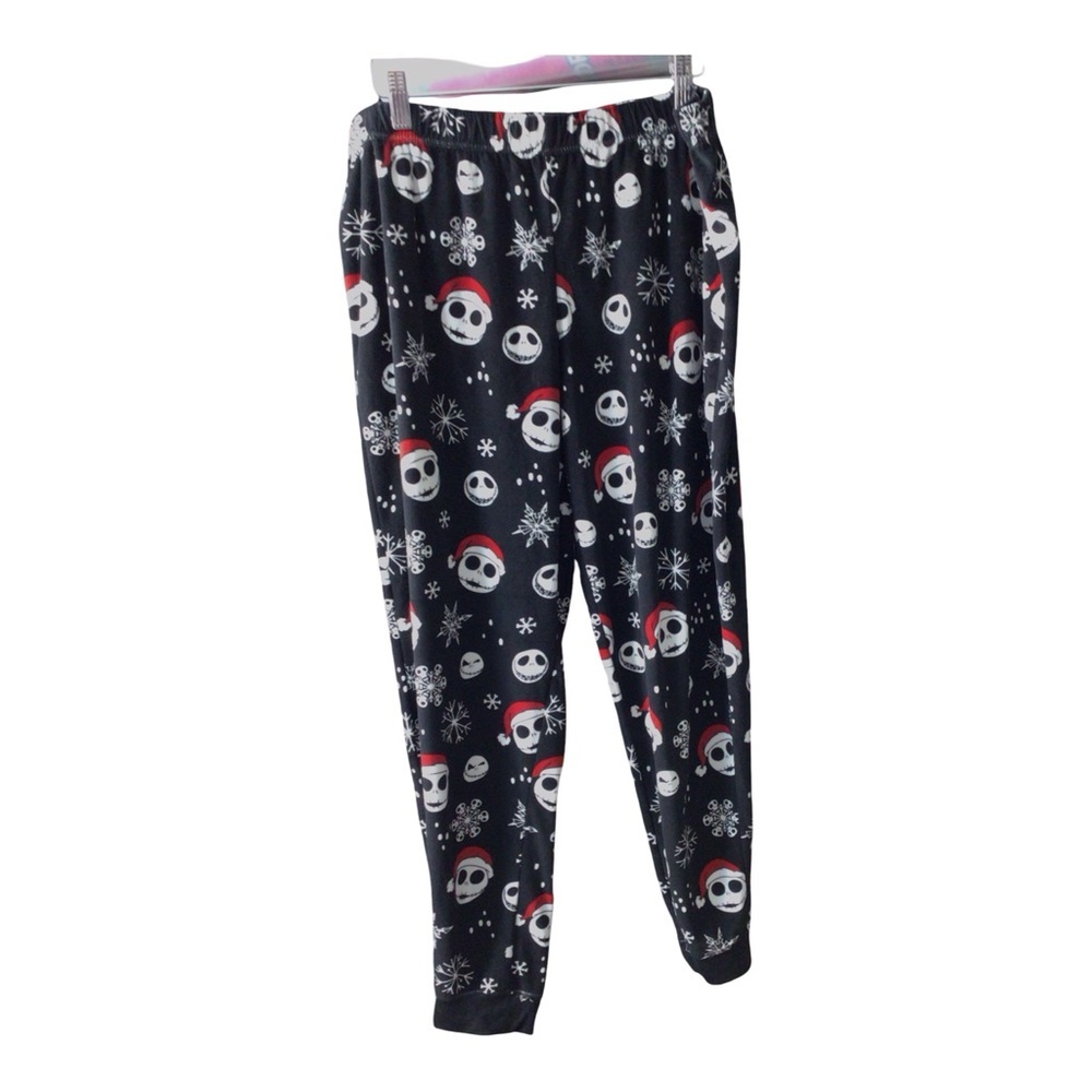 Disney Black and White Pajama Set with Santa Skulls - Picture 3 of 4